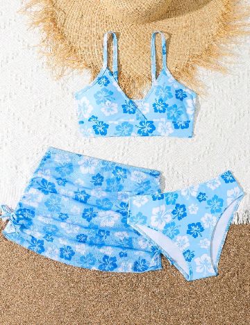 Costum de baie Shein Kids, albastru