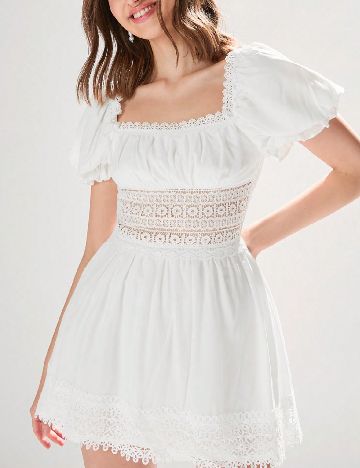 Rochie scurta SHEIN, alb