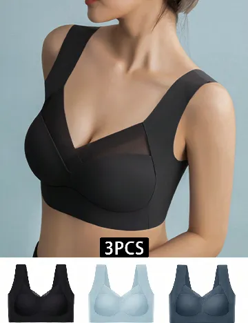 Set bustiere 3 bucati SHEIN, mix culori