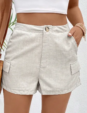 Pantaloni scurti SHEIN, gri deschis