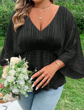 Bluza SHEIN CURVE, negru