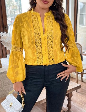 Bluza SHEIN CURVE, galben