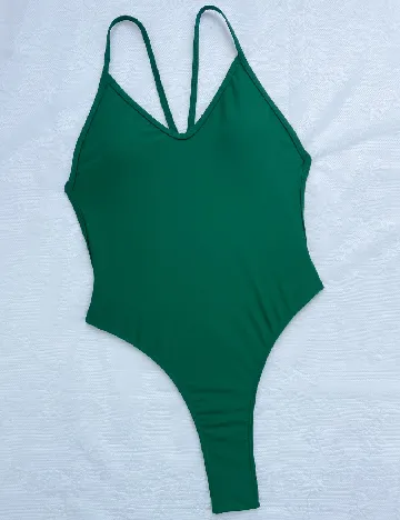 Costum de baie SHEIN, verde