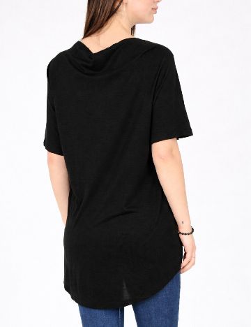 Tricou Oversize Pull&Bear, negru