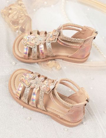 Sandale Shein Kids, roz pudra