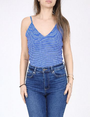 Body Bershka, alb/albastru