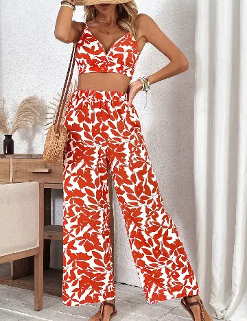 Compleu SHEIN, portocaliu/alb