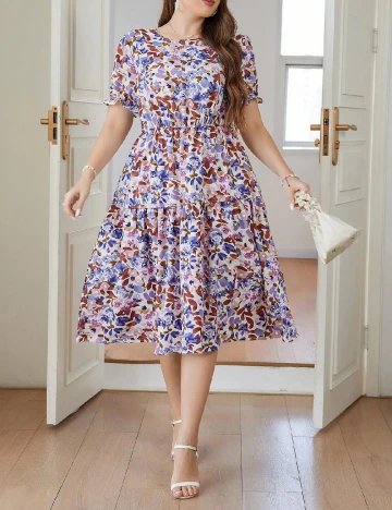 Rochie medie SHEIN CURVE, mix culori