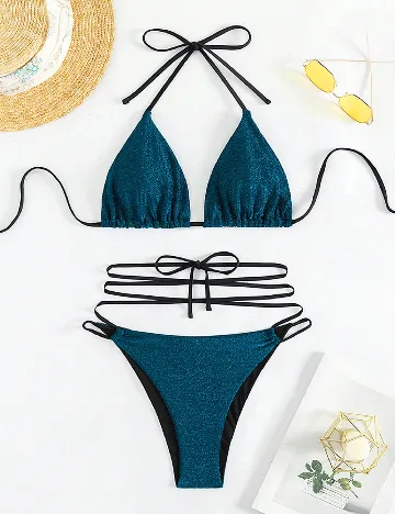 Costum de baie SHEIN, albastru