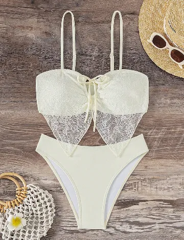 Costum de baie SHEIN, galben