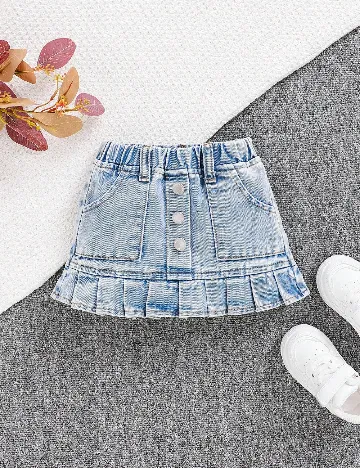 Fusta Shein Kids, albastru