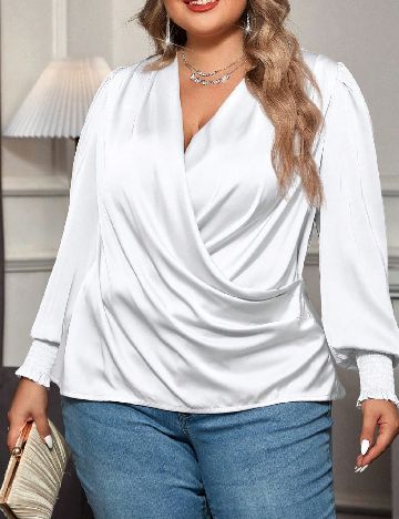 Bluza SHEIN CURVE, alb