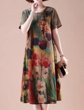 Rochie medie SHEIN CURVE, floral print