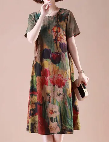 Rochie medie SHEIN CURVE, floral print