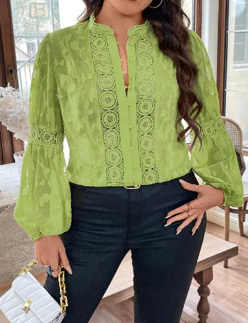 Bluza SHEIN CURVE, verde