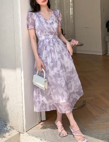 Rochie medie Dazy, mov