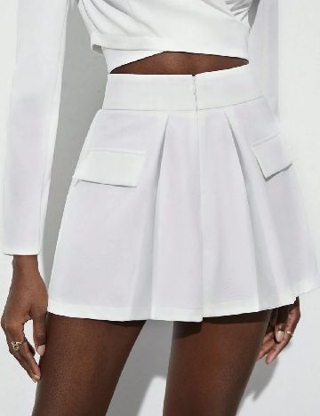 Pantaloni scurti SHEIN, alb