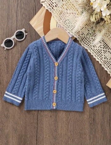Cardigan Shein Kids, albastru