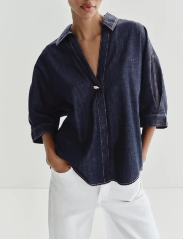 Camasa Zara, bleumarin