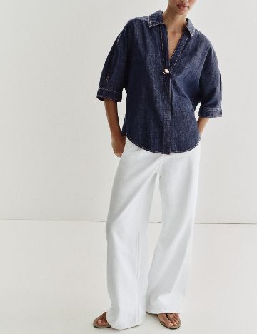 Camasa Zara, bleumarin