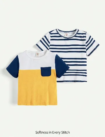 Set Tricouri Shein Kids, mix culori