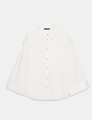 Camasa Oversize Zara, ecru