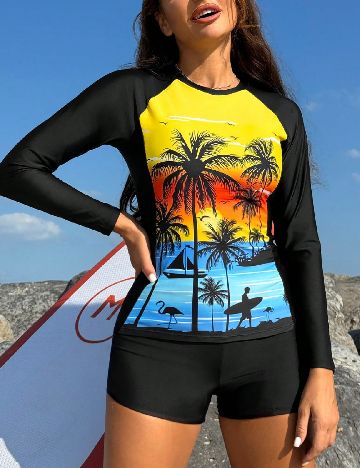 Costum de baie SHEIN, negru