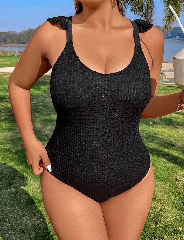 Costum de baie SHEIN CURVE, negru