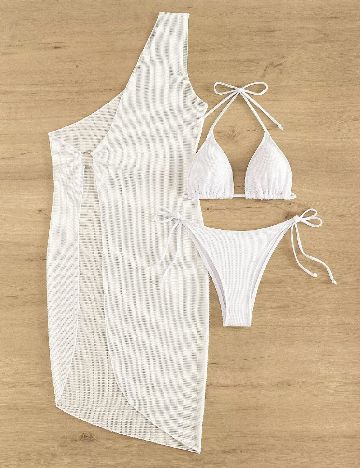 Costum de baie SHEIN, alb