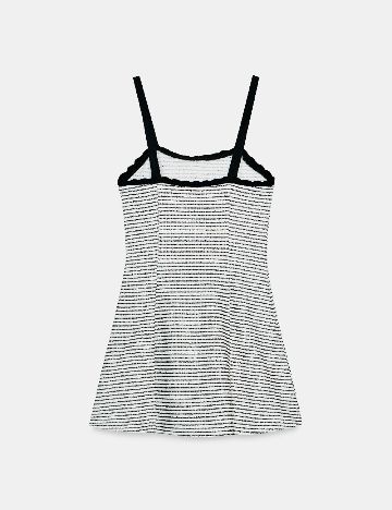 Rochie scurta Zara, alb/negru