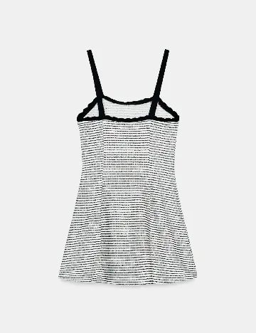 Rochie scurta Zara, alb/negru