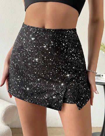 Fusta pantalon SHEIN, negru