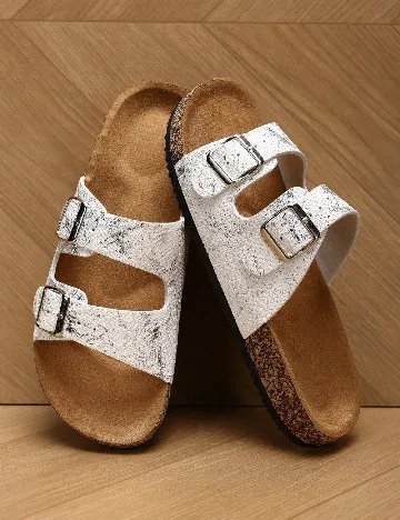 Slapi SHEIN, alb/gri