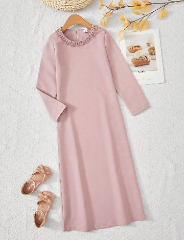 Rochie lunga Shein Kids, roz
