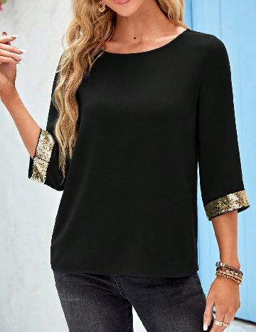 Bluza Emery Rose, negru