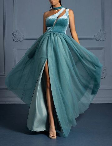 Rochie lunga VIPGIRL, albastru