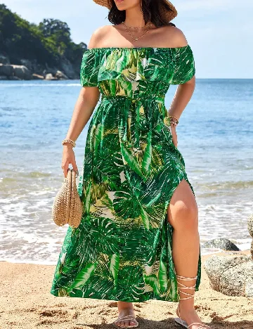 Rochie lunga SHEIN CURVE, verde