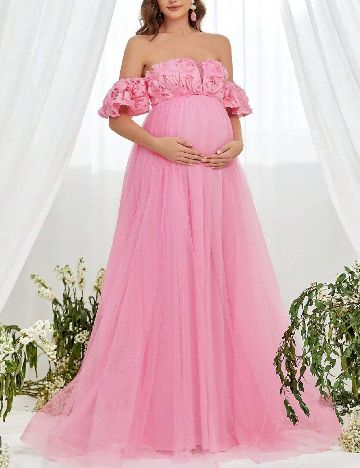 Rochie lunga Faeriesty Maternity, roz