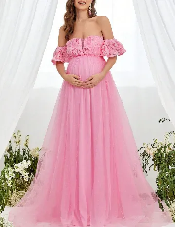 Rochie lunga Faeriesty Maternity, roz