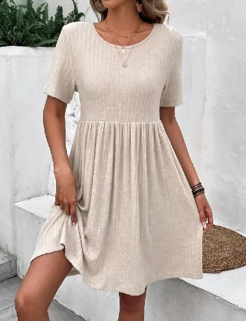 Rochie scurta SHEIN, crem