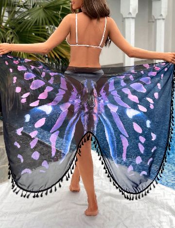 Esarfa de plaja SHEIN, negru