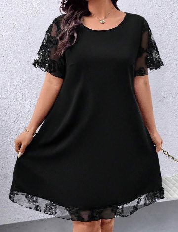 Rochie scurta SHEIN CURVE, negru