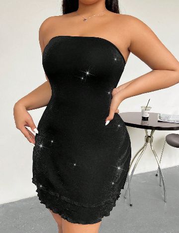 Rochie scurta SHEIN CURVE, negru