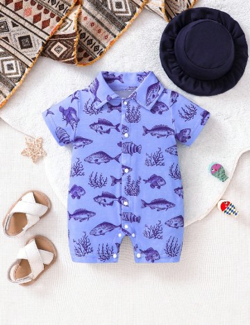 Salopeta Shein Kids, albastru