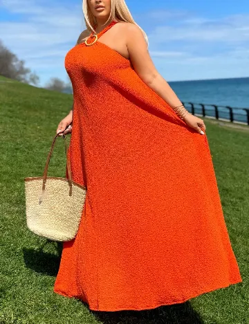 Rochie lunga SHEIN CURVE, portocaliu