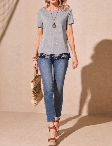 Tricou Emery Rose, gri