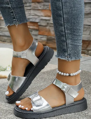 Sandale SHEIN, argintiu