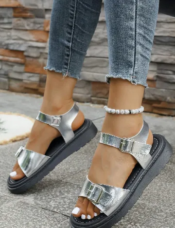 Sandale SHEIN, argintiu