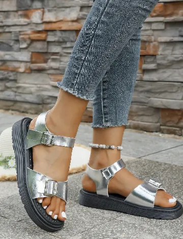 Sandale SHEIN, argintiu