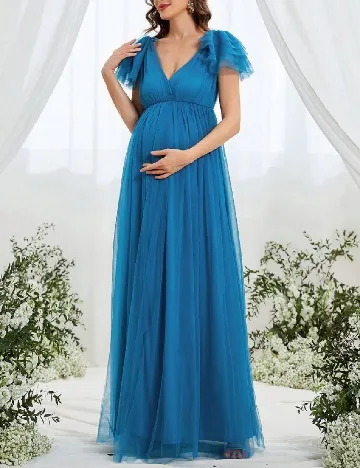 Rochie lunga SHEIN Maternity, albastru